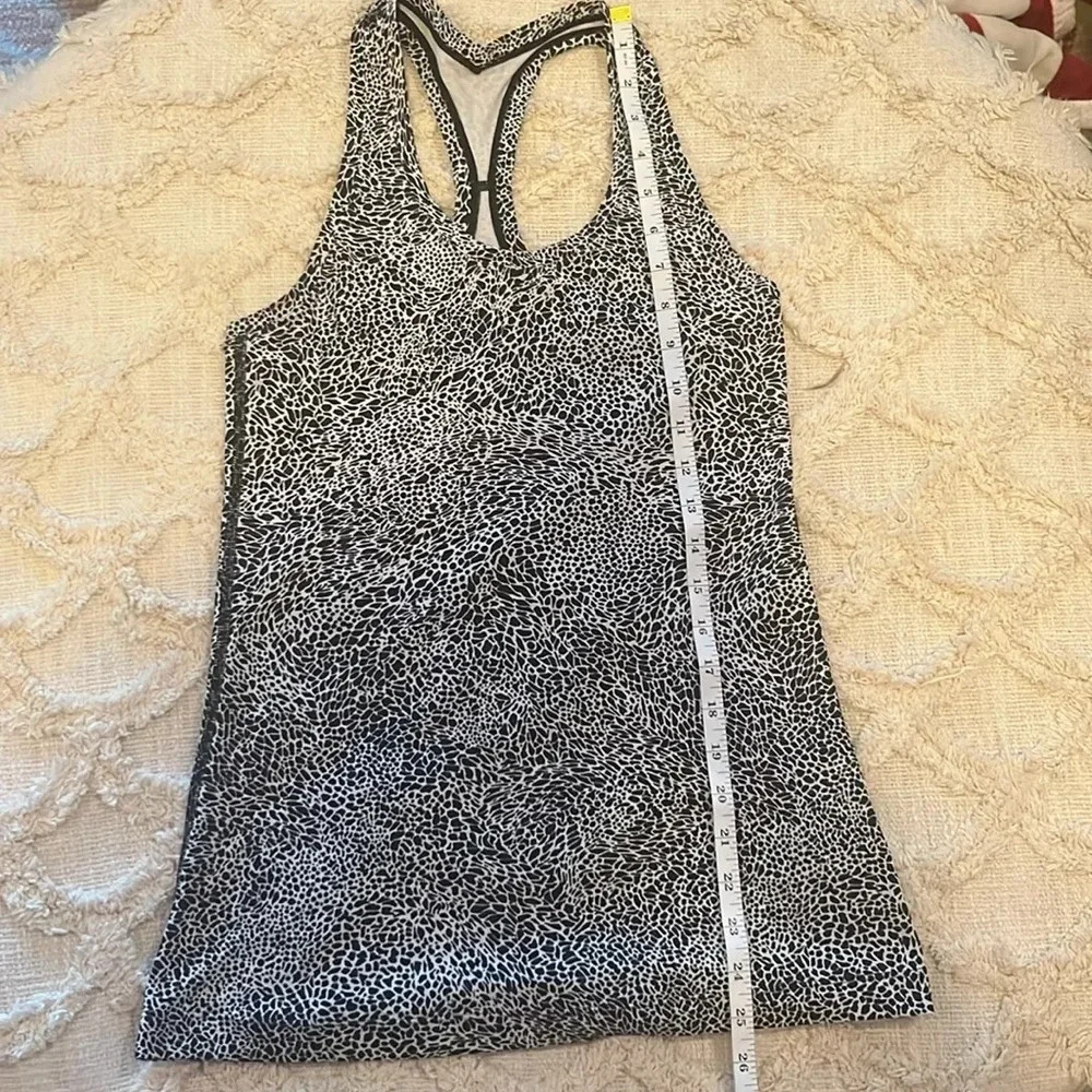 Lululemon Cool Racerback Nulu Tank black & white leopard *see description* - Picture 3 of 5